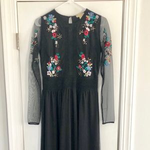 Embellished black maxi dress